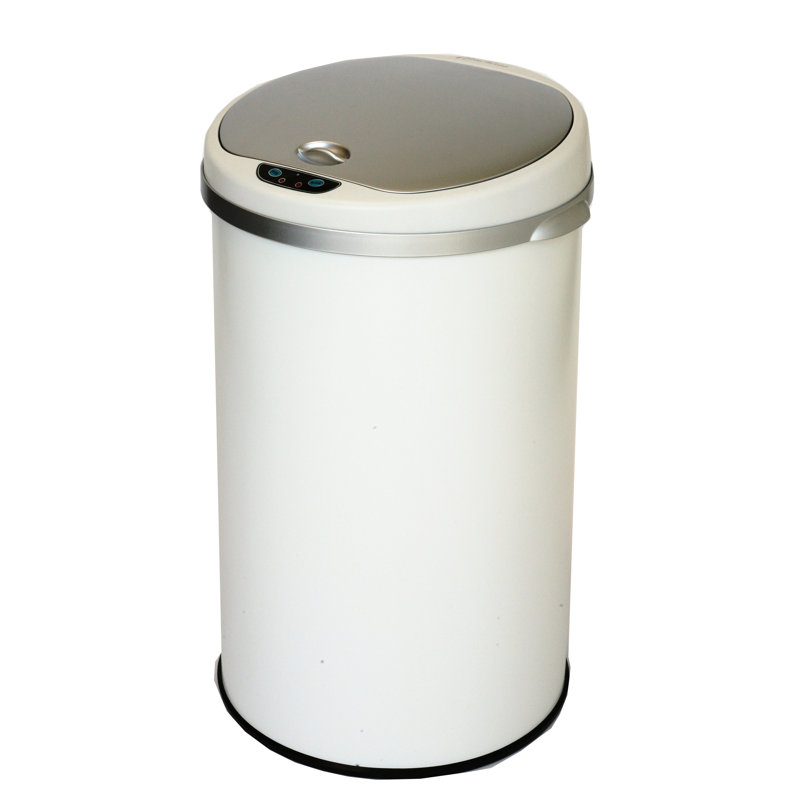 Rebrilliant Motion Sensor Metal 13 Gallon Trash Can & Reviews Wayfair